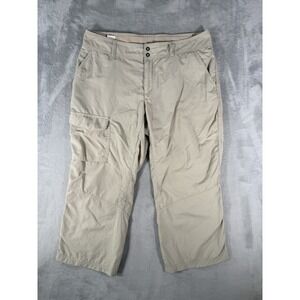 Columbia PFG Pants Womens 10 Omnishade Capri Hiking Nylon Blend 21"L